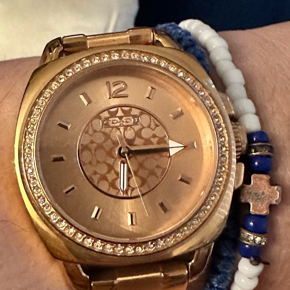 EUC Rose Gold Coach watch